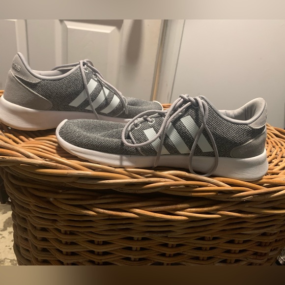 Adidas Neo Cloudfoam grey running shoes 9.5-Wore just a few times -like new - Picture 3 of 11